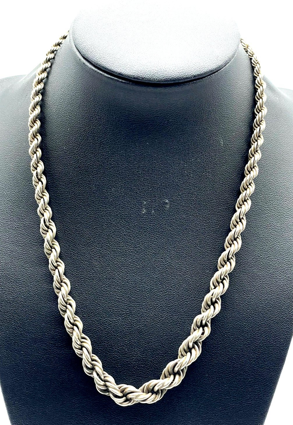 Antik klassische Kordelkette Collier im Verlauf 835 Silber L 45 cm sehr gepflegt0