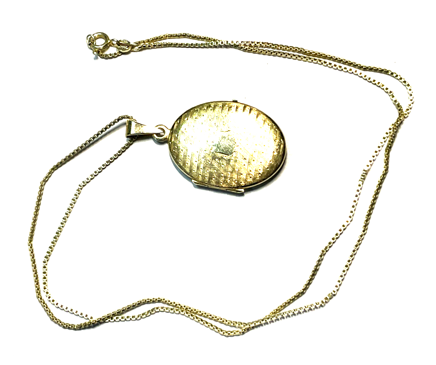 Vintage 925 Silber vergoldet Medaillon an 60 cm Venezianer Kette top gepflegt2