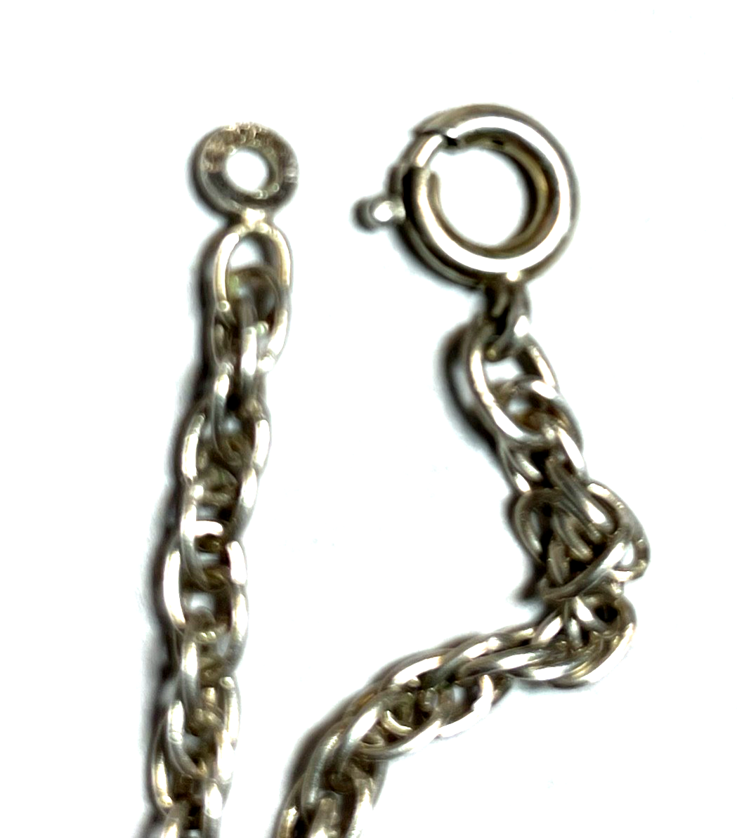 Solide gepflegte 925 Silber Halskette elegante Pulloverkette L 83 cm B 8 mm4