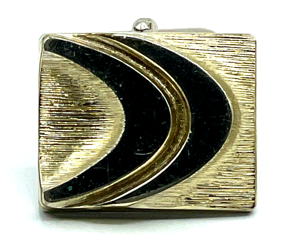 Vintage klassische Goldschild Manschettenknöpfe 835 Silber vergoldet bicolor1