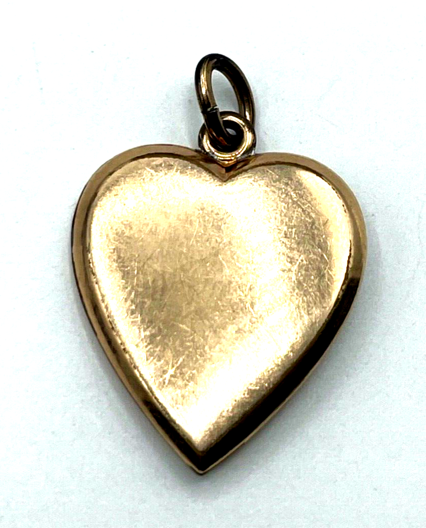Antik Herz Anhänger Golddouble roter Farbstein + Opal um 1880 - 1900 Rotgold5