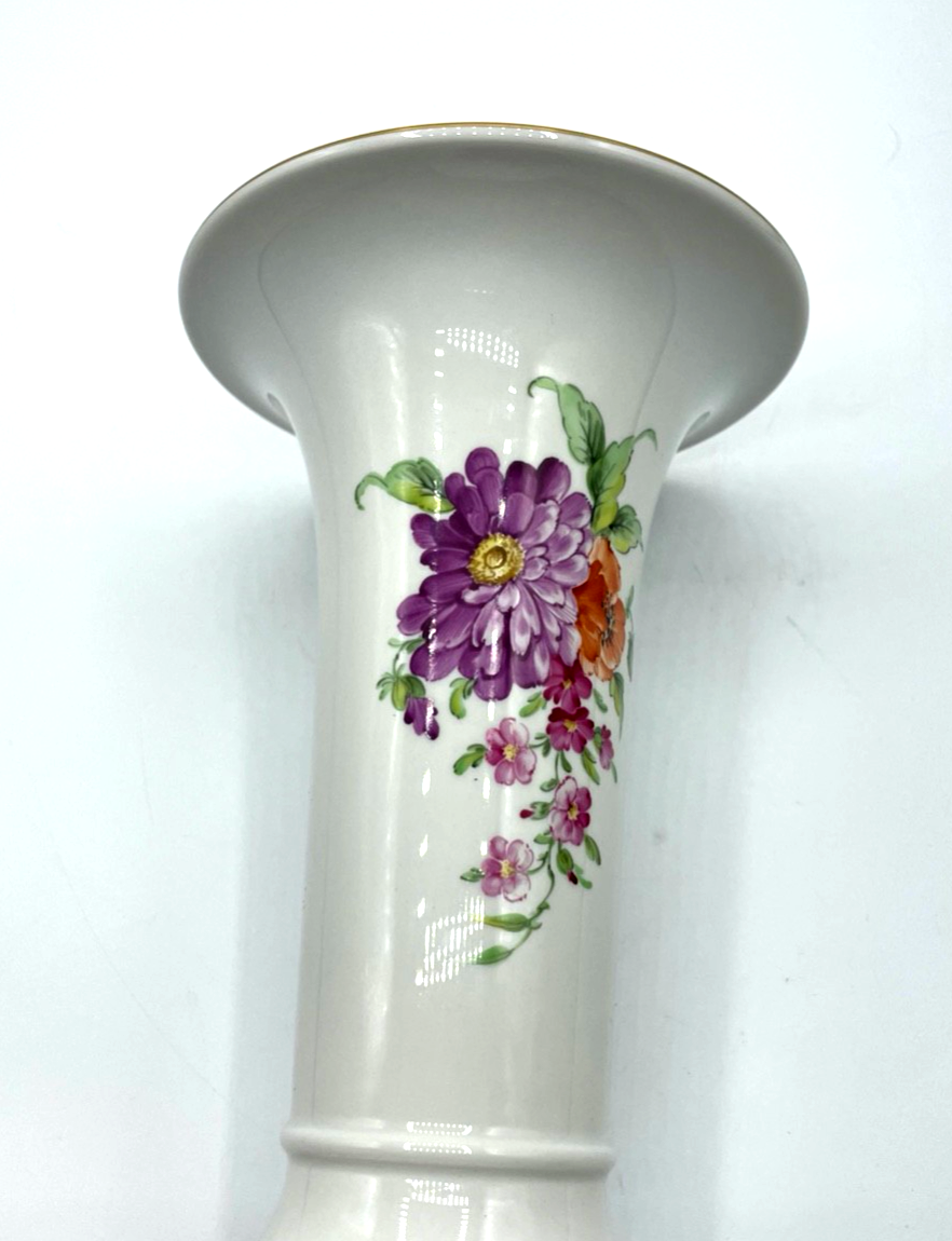 Antik KPM Porzellan Vase Trichtervase Trompetenvase  Blumen H 19 cm top gepflegt8