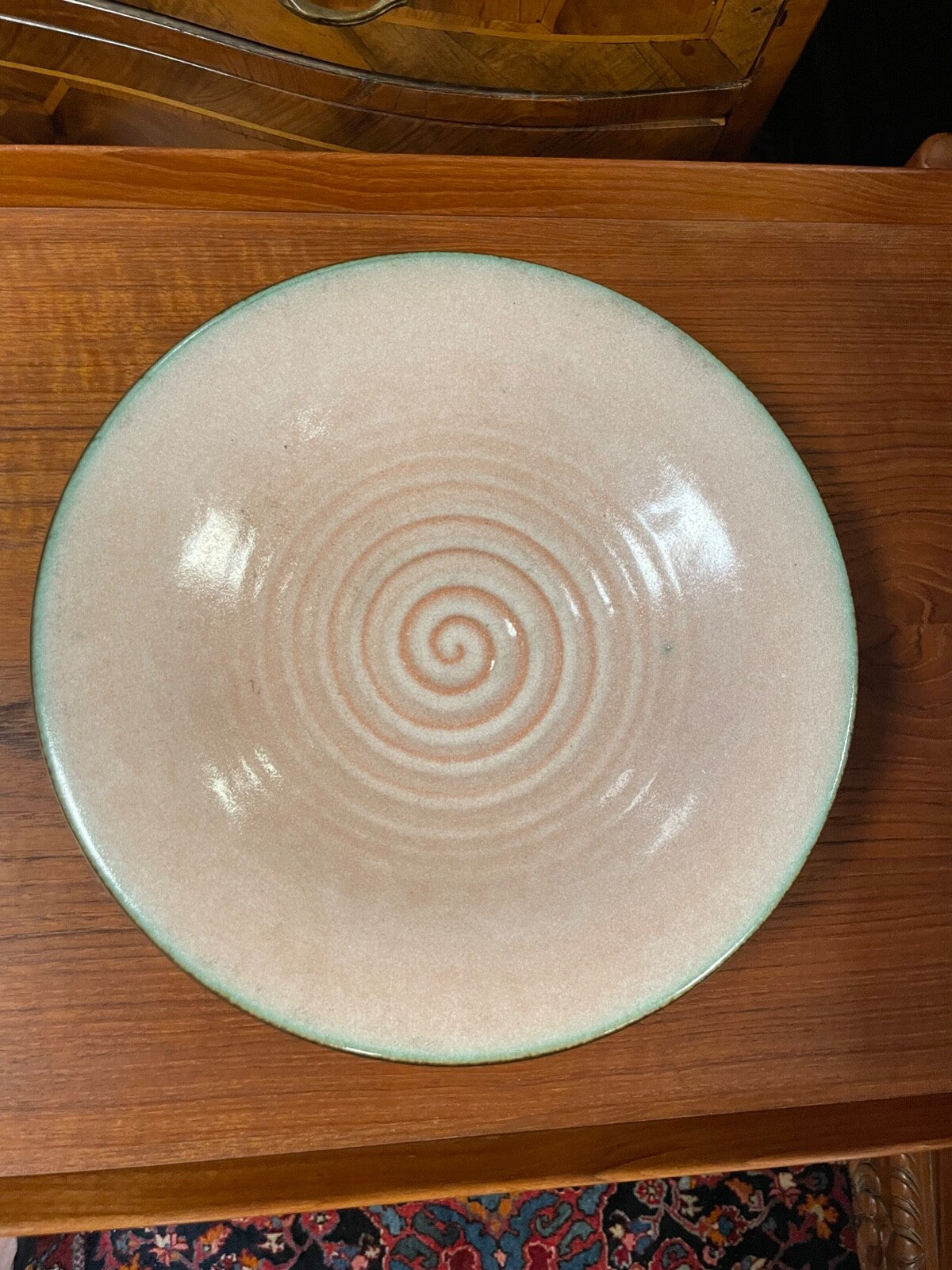 Große KARLSRUHER MAJOLIKA Art Déco Keramik Schale Martha Katzer Ø 32 cm1