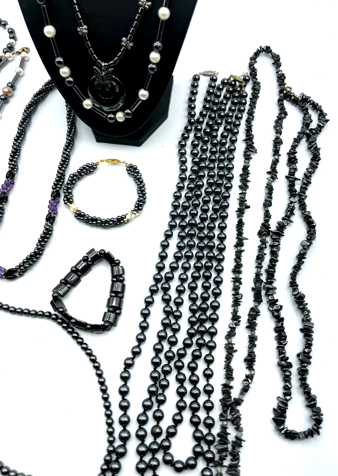 Konvolut Hämatit Schmuck Blutstein 11 x Kette + 2 x Armband gepflegt4