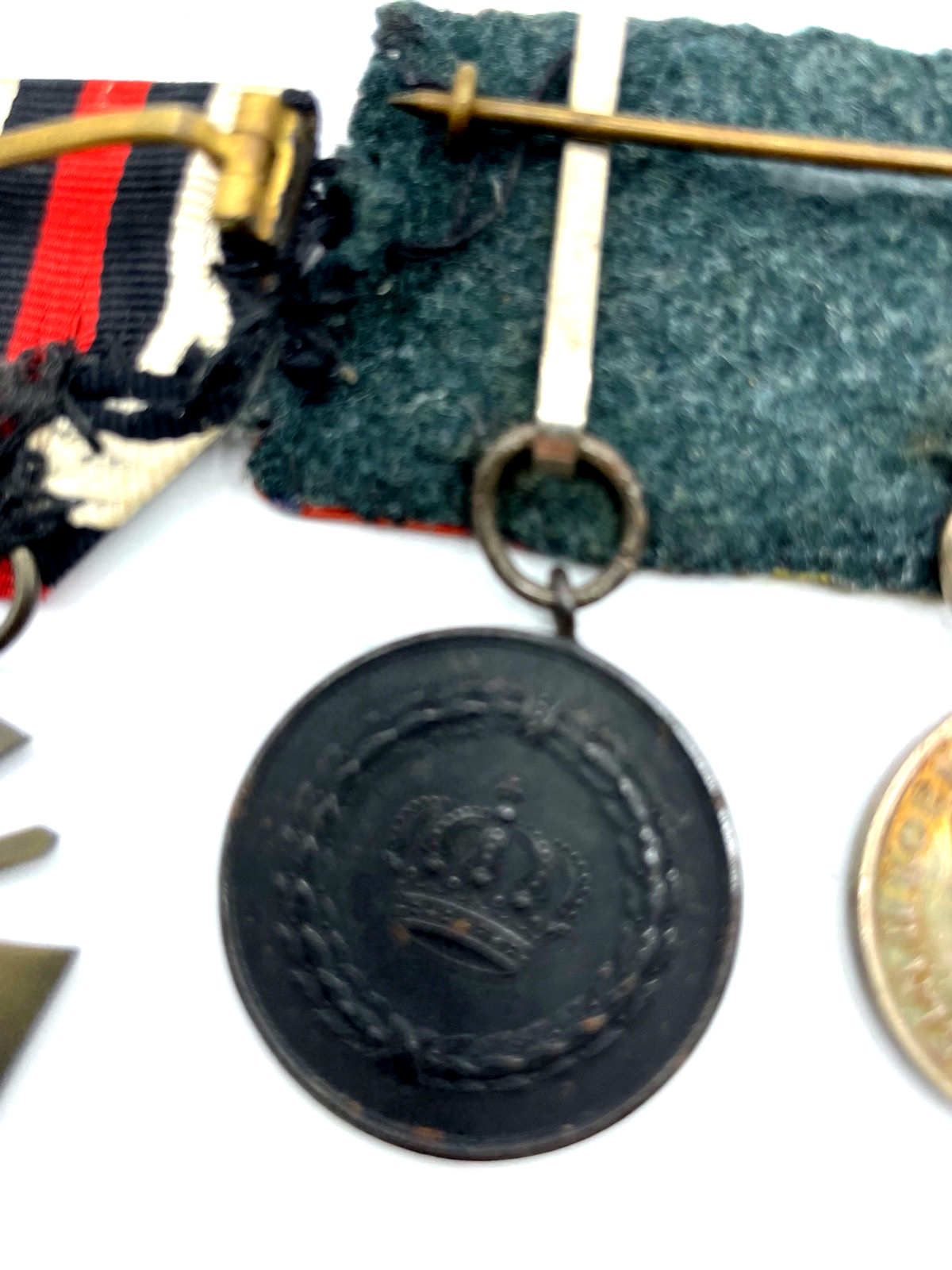Württemberg WK I verschiedene Ehrenzeichen 4er Ordensspange Eisernes Kreuz etc.3