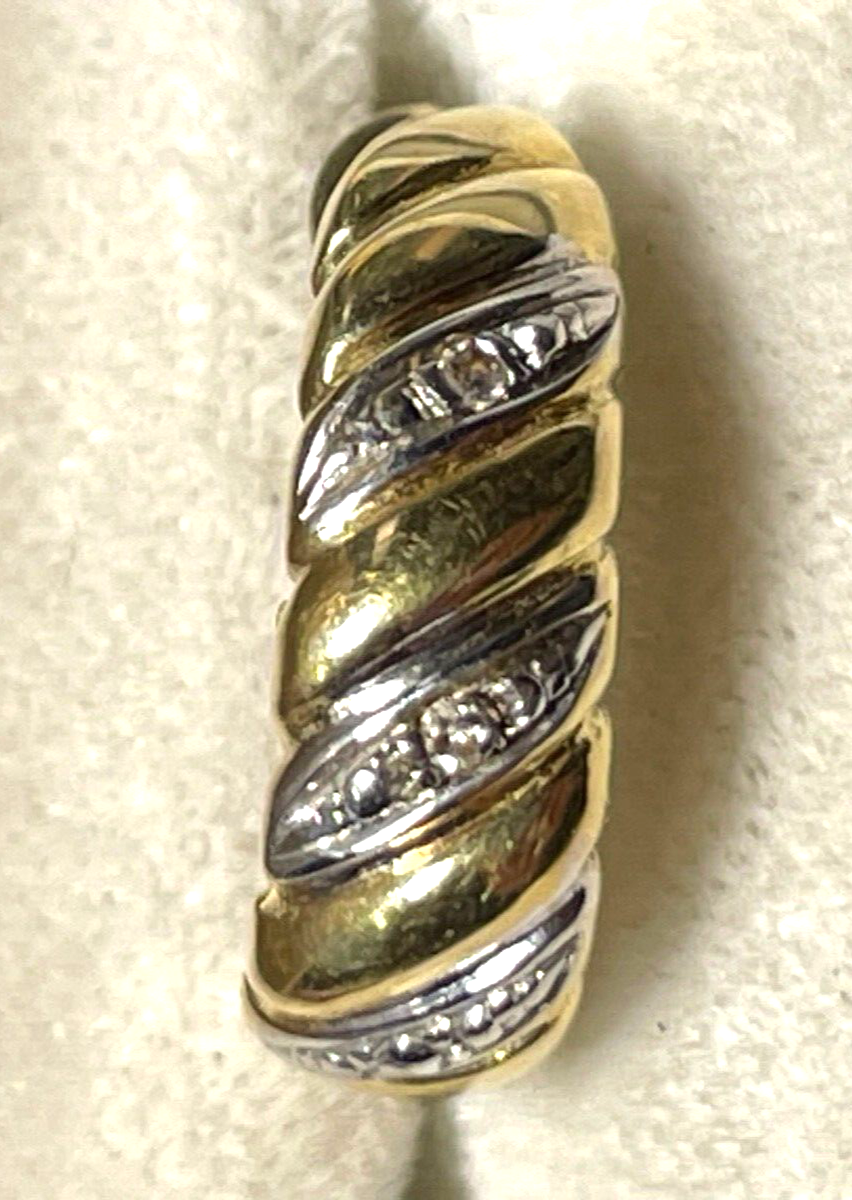585 Gold 14 K Ohrringe Halbcreolen Ohrstecker 4x Diamant L 16 B 5,5 mm Juwelier8