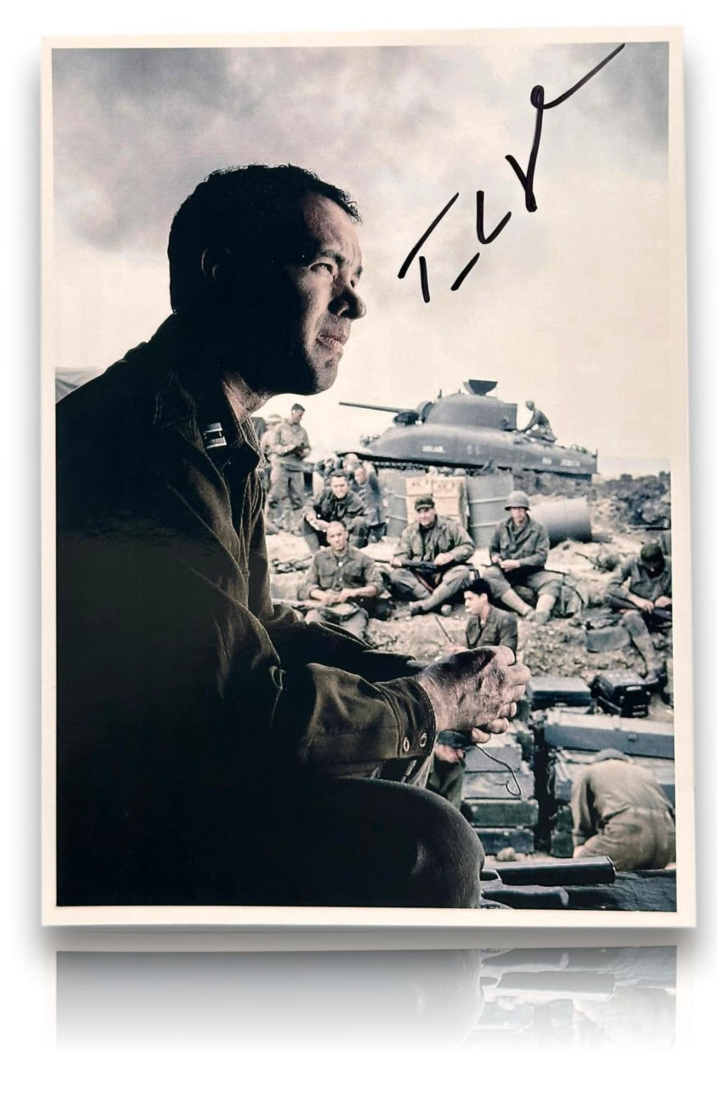 Tom Hanks – signiertes Foto mit Zertifikat / „Der Soldat James Ryan“ - Edding0