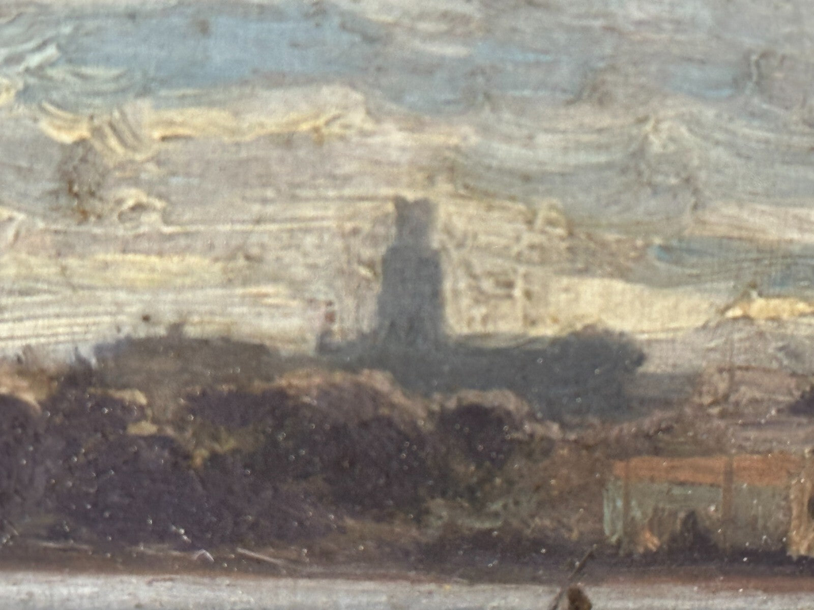 Öl auf Holzplatte - Blick auf Rotterdam um 1890/1900 - Gustav Schönleber - sign.6