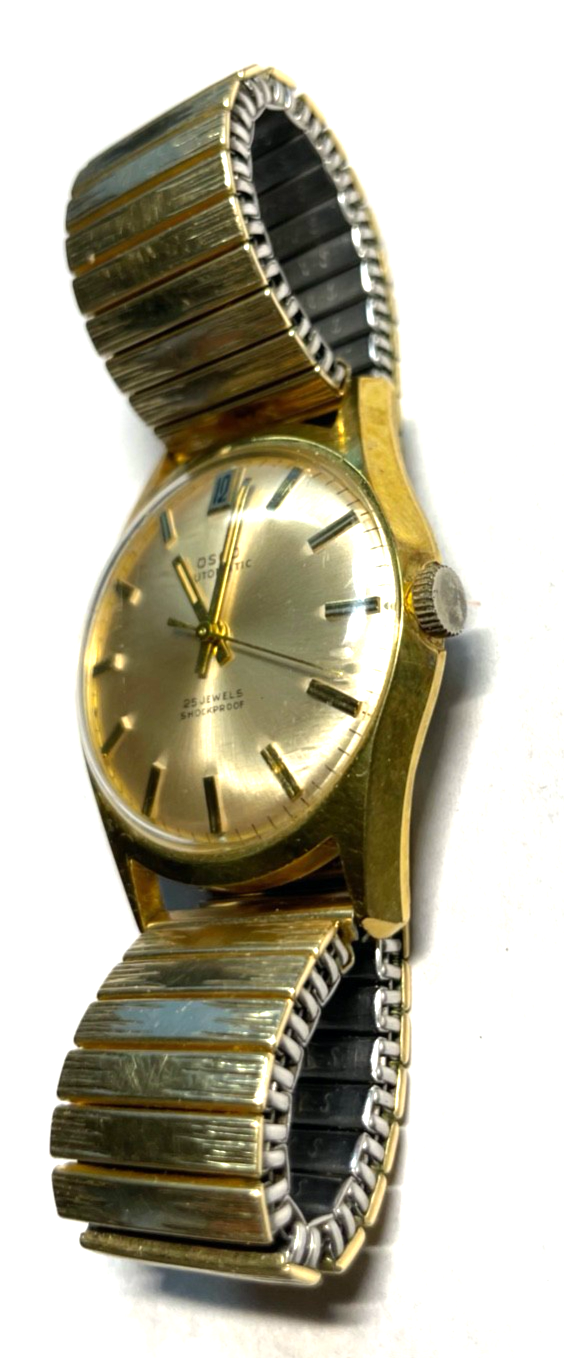 Vintage Herrenuhr OSCO Automatic 25 Jewels shockproof HAU vergoldet läuft gepfl.5