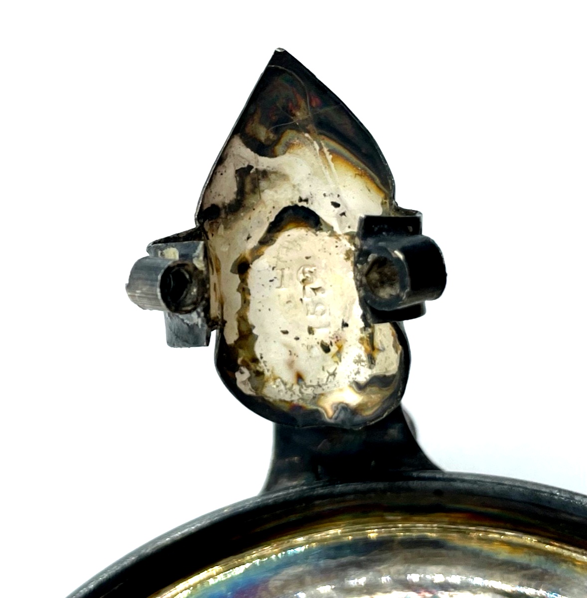 Antik loser echt Silber Deckel für Bierkrug um 1900 zum Rekruten Abschied 190810