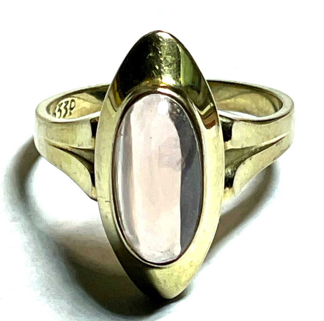 Vintage Design 333 Gold 8 K Ring heller Amethyst Ø 17mm RG 54 Juwelier gebraucht2