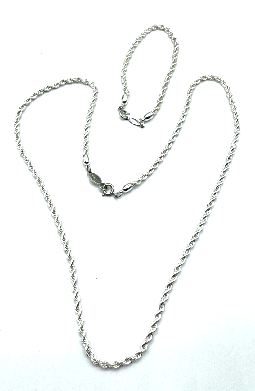 Neuwertig NAPIER Set Kordelkette Kette + Armband sign. Designer Schmuck Silber0