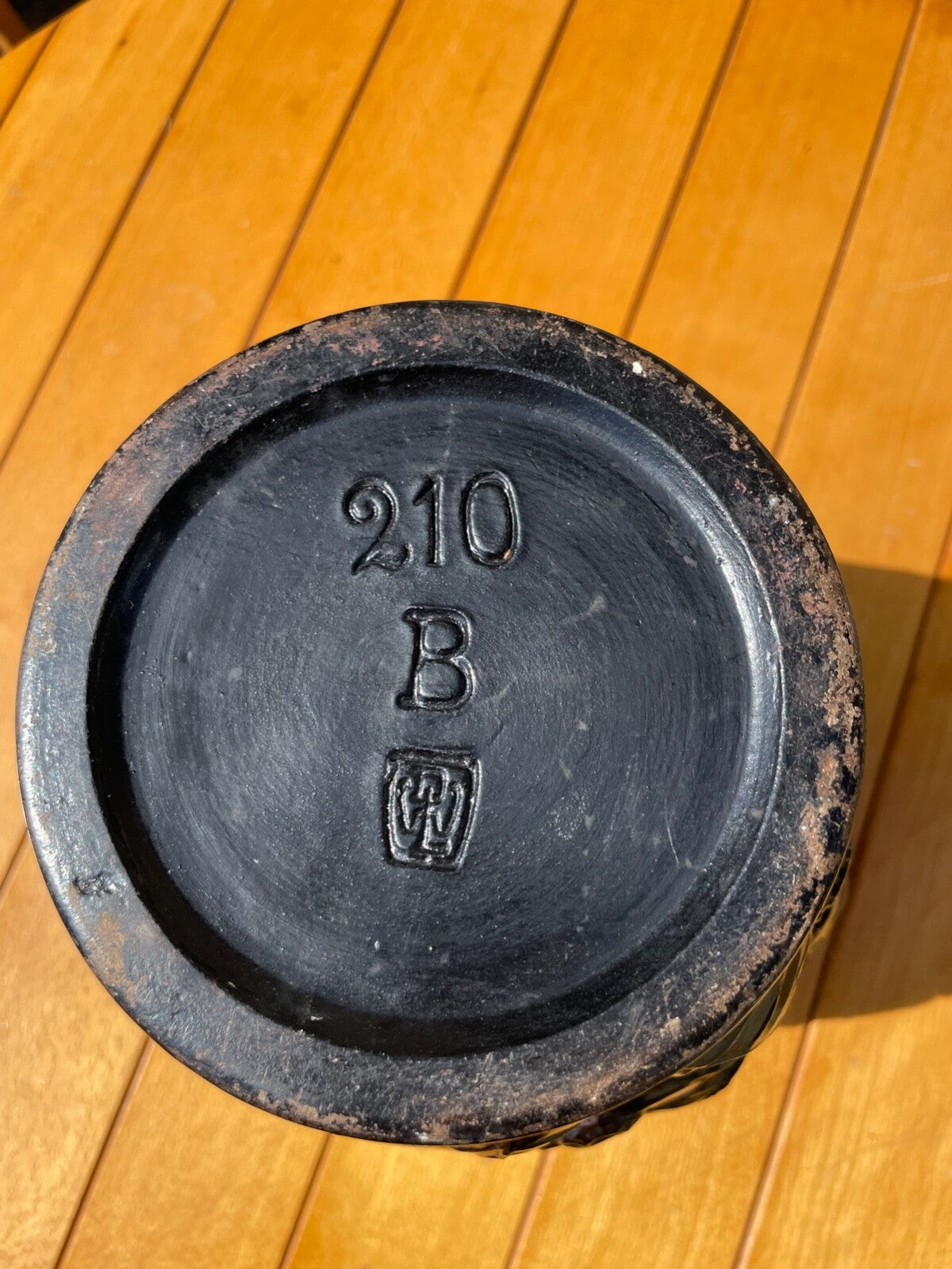 Antik gr.  Jugendstil Vase Tonscherben Terrakotta braun glasiert wie Maresch10