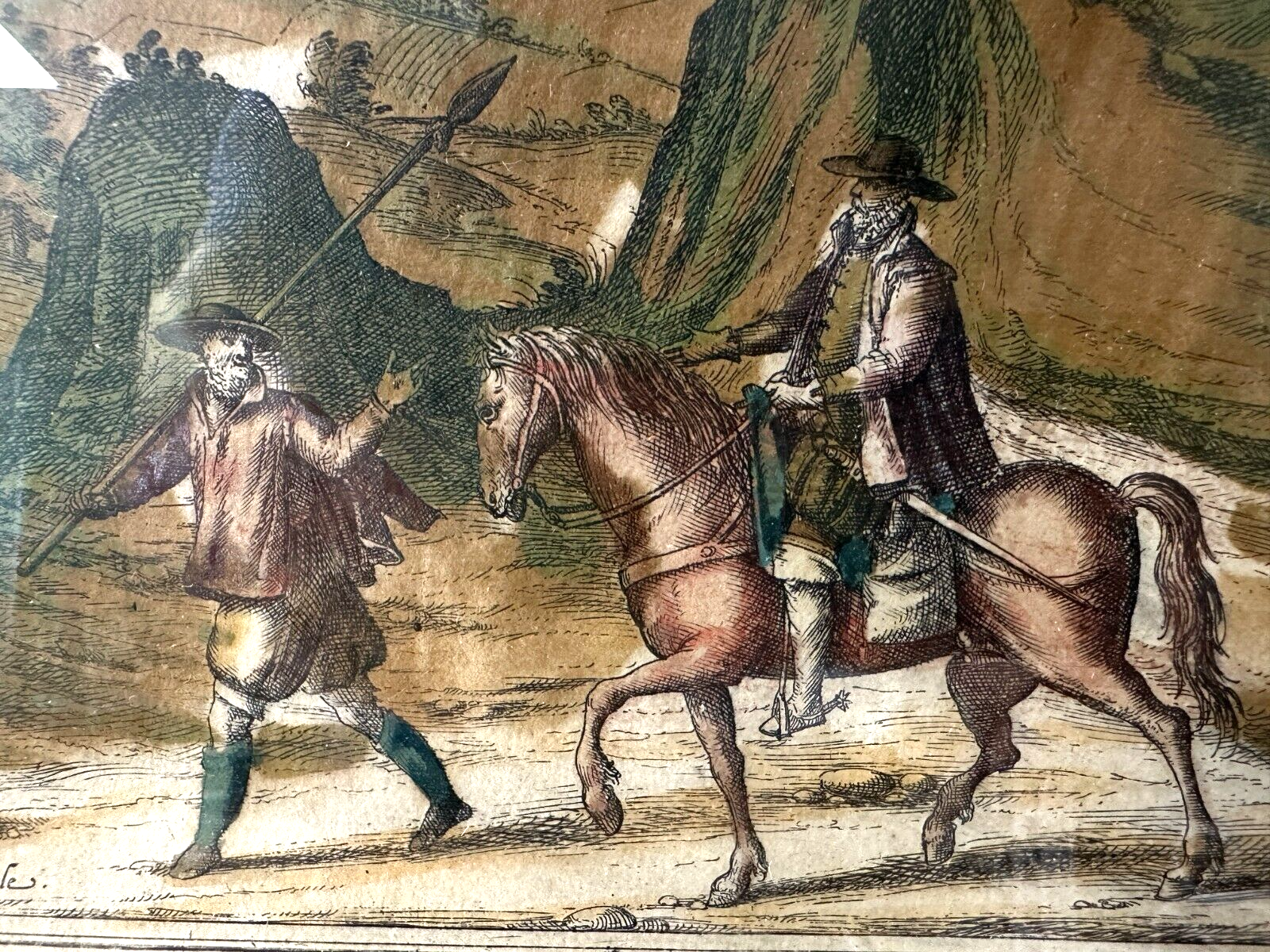 nach Georg Hoefnagel um 1575 - Ansicht von Loja Spanien - Kupferstich koloriert8