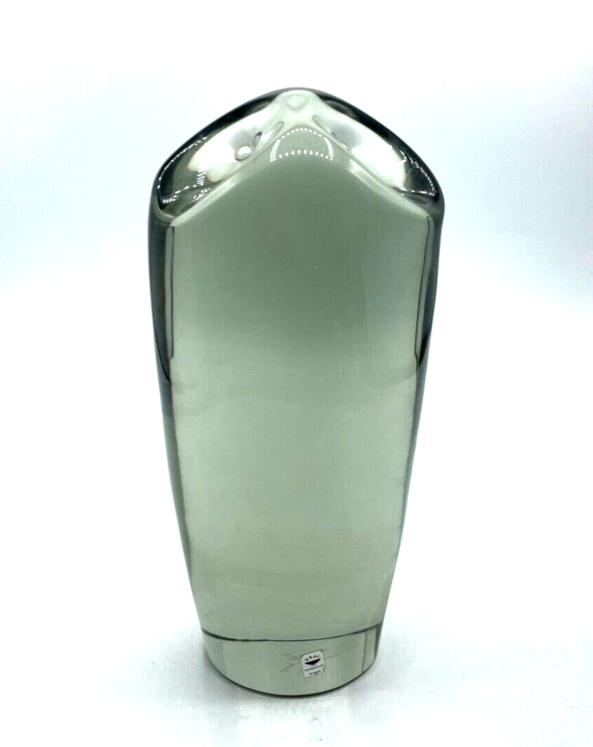 Midcentury Rarität L. Seguso Eule für Gral Glas Turmalin Grün Unikat H 22cm sign2