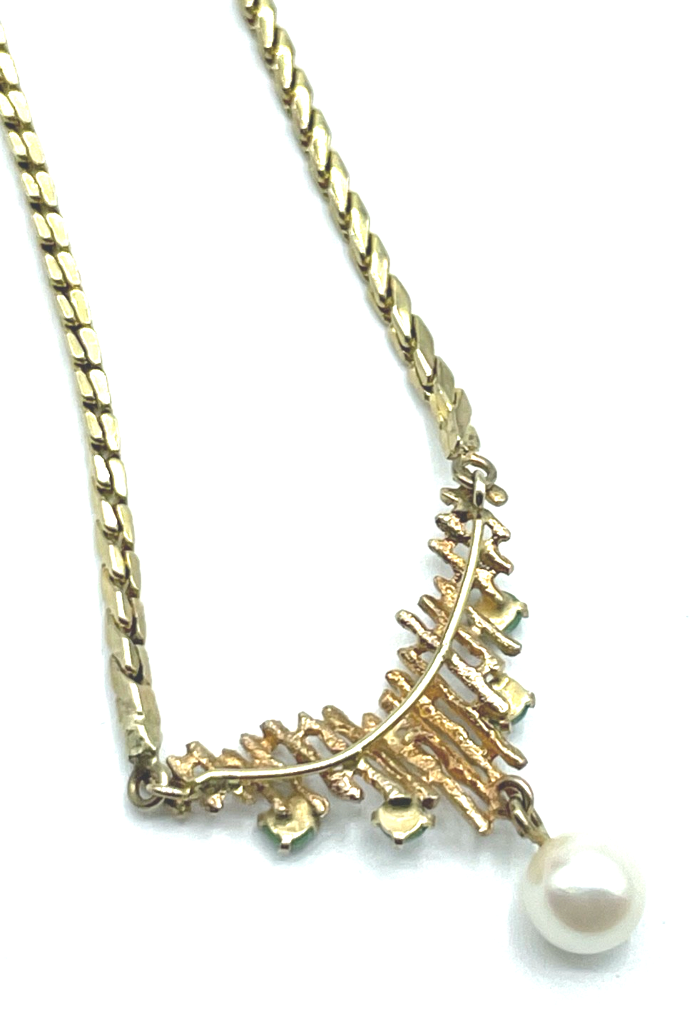 333 Gold 8 K solide Juwelier Halskette Collier 1 Akoya Perle 4 Türkis + Verlänge7