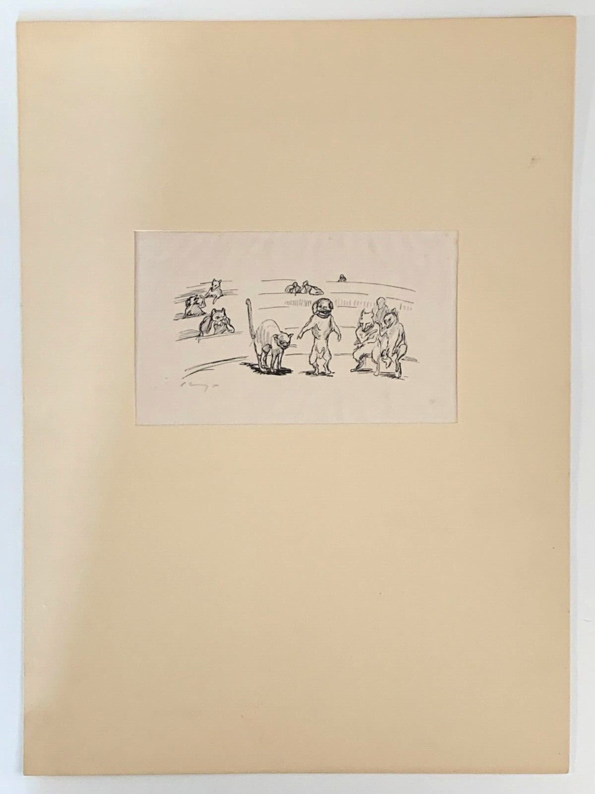 Max Slevogt 1868-1932 - Lithographie - Szenische Illustration - signiert 1