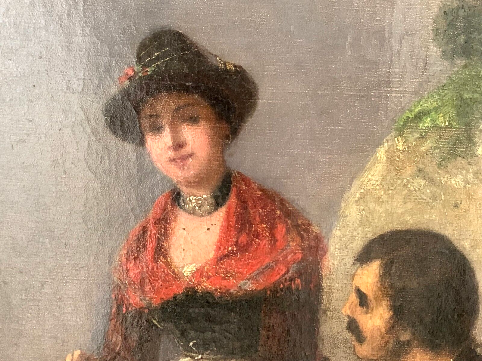 August Vischer 1821-1898 - Öl auf Leinwand - Romantik - Genremalerei - signiert7