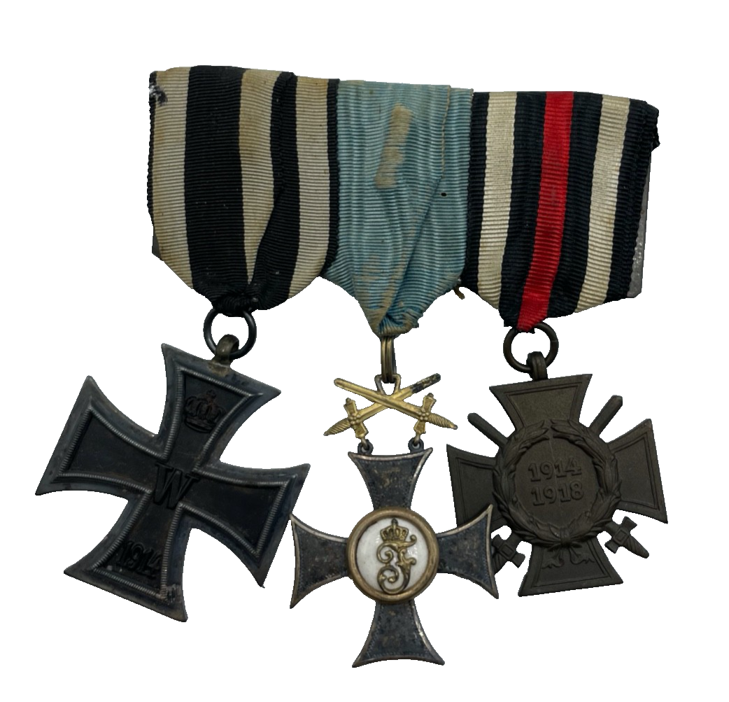 WK I Ordensspange 3 Auszeichnungen Friedrichs-Orden Ritterkreuz 2. Klasse etc.4