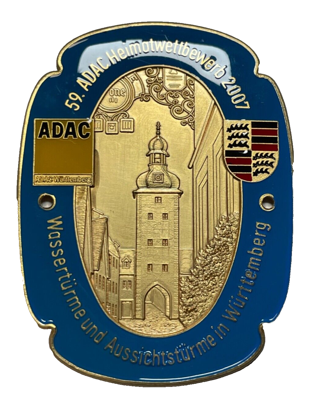 59. ADAC Heimatwettbewerb Württemberg 2007 Expedition Auto Plakette Car Badge0