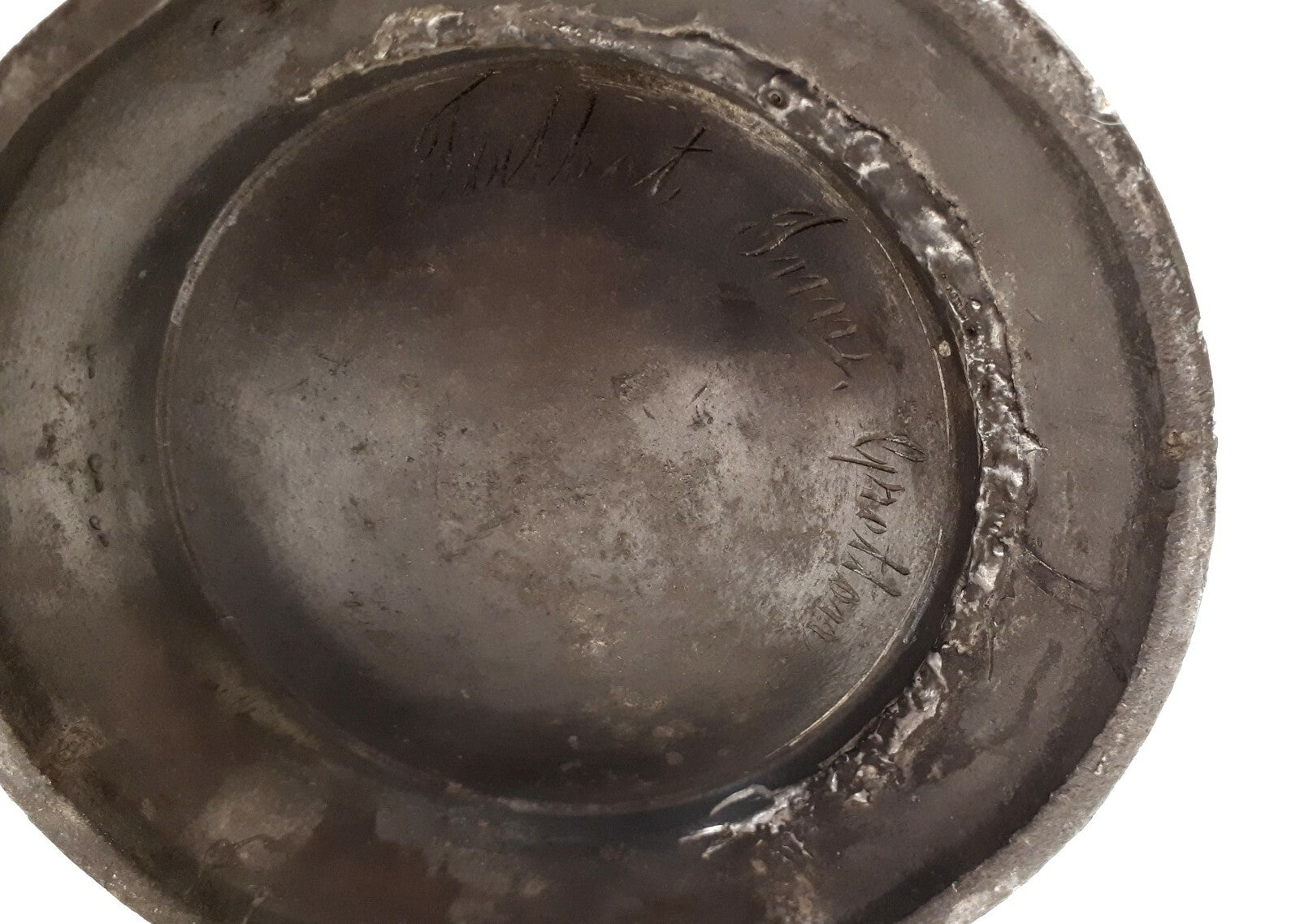 Ausschankgefäß Zinn - England London 1850 - Punziert - Monogramm graviert - 1L7