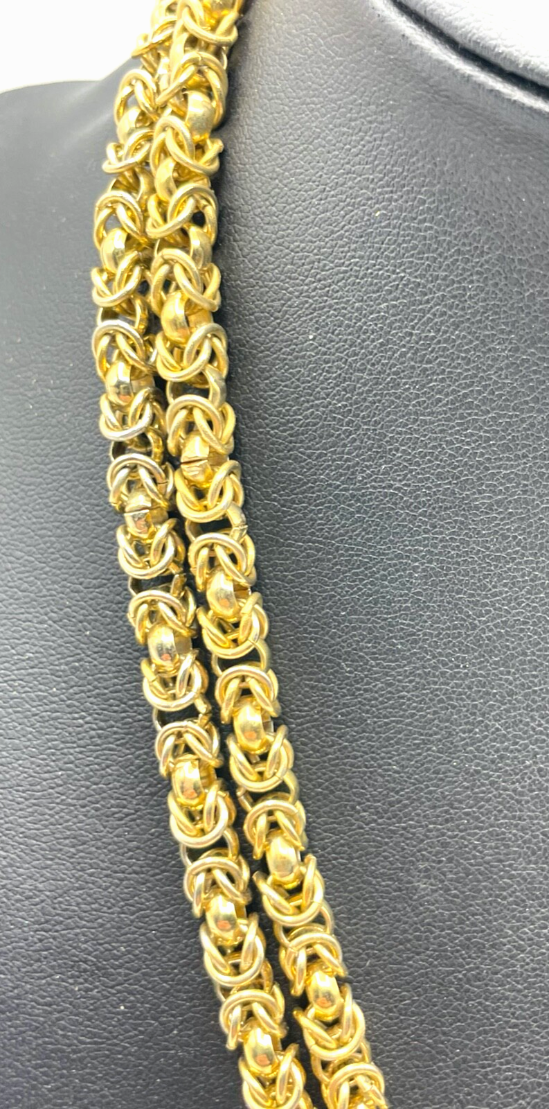 Vintage Statement Königskette L 93 cm  B 6mm vergoldet hochwertiger Modeschmuck3