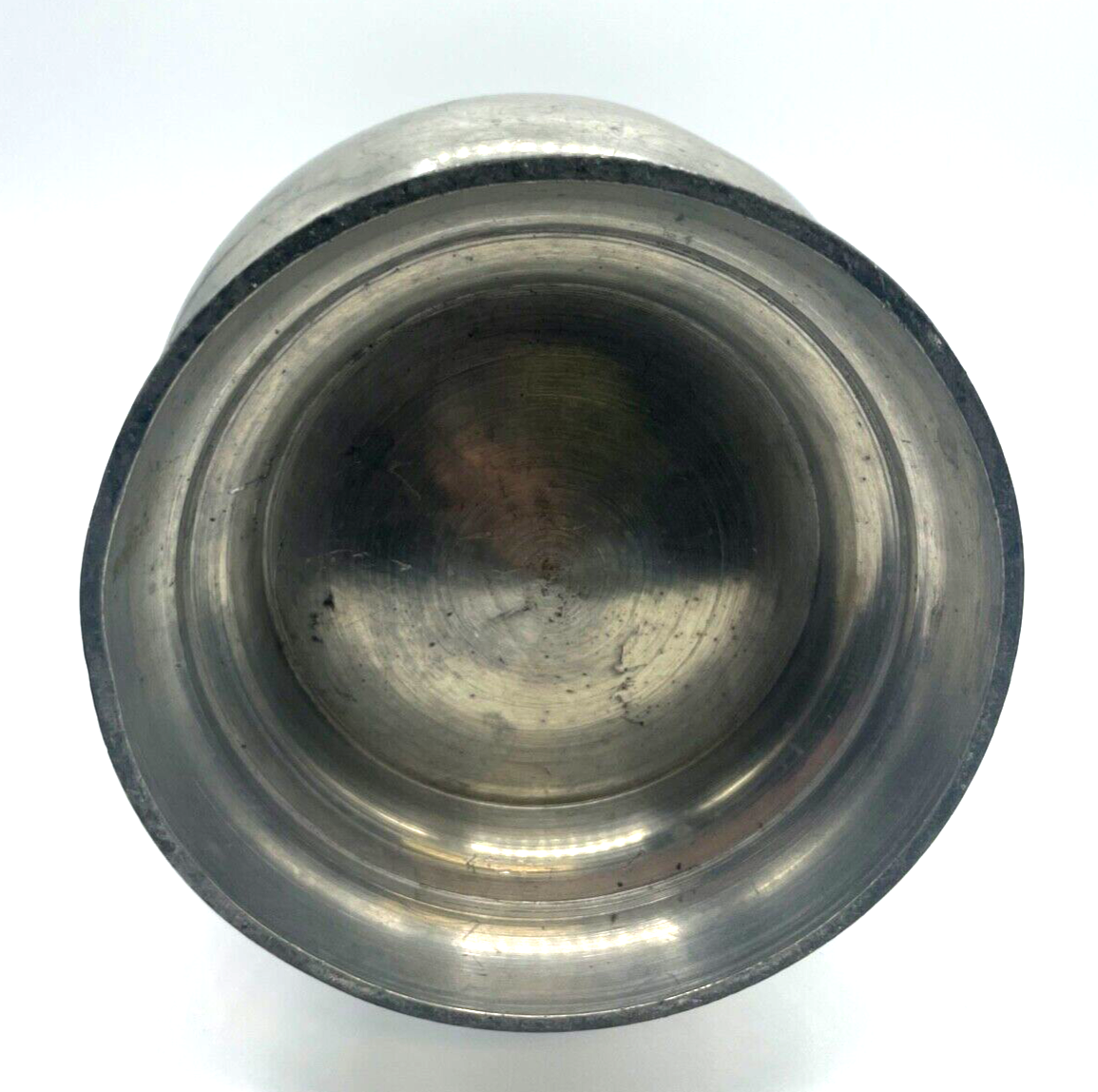 Antik riesiger Zinn Krug Deckel Gravur C. H. 1844 Weinkrug Bierkrug Handarbeit10