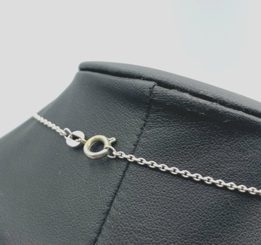 Vintage 925 Silber Medaillon + 56cm Sterling Gliederkette top gepflegt ziseliert2