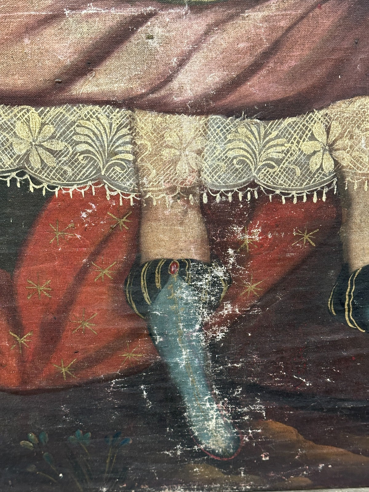 Kolonialgemälde um 1750 – Erzengel Raphael – Cusco-Schule – Öl auf Leinwand4
