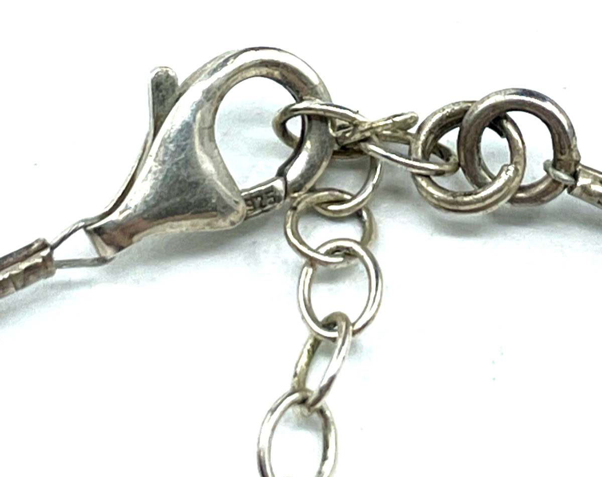 Elegante 925 Silber SWZ Perlen + Rosenquarz Kette L45,5-53 cm Ø 8,5 mmTopzustand3