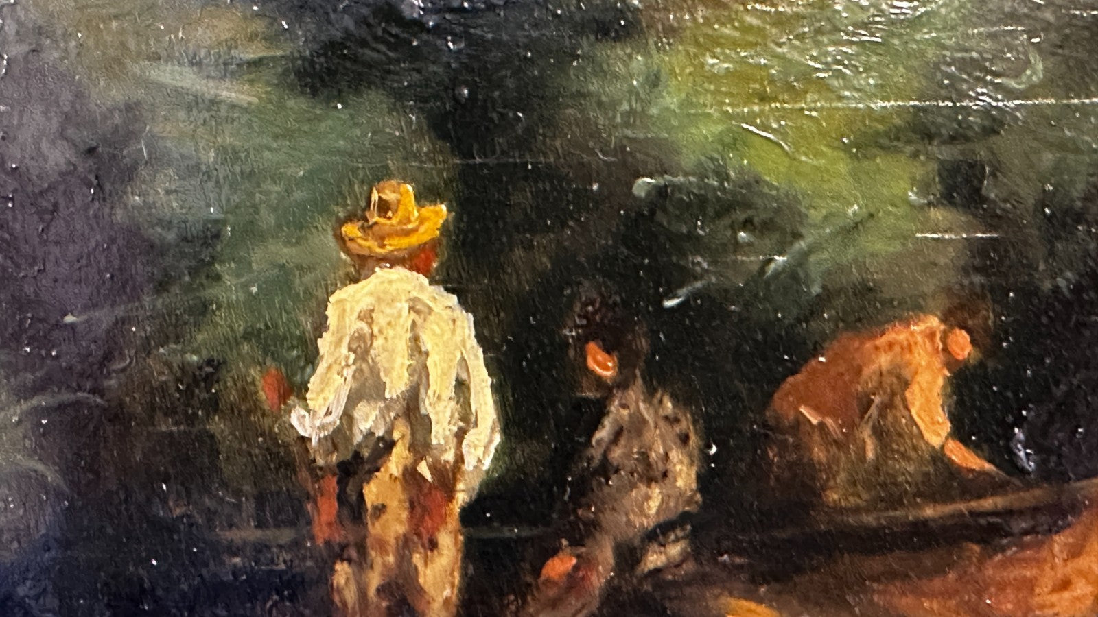 Hartmut Keyser (geb. 1948) – Öl Holz - Schilfernte am See - signiert - gerahmt11