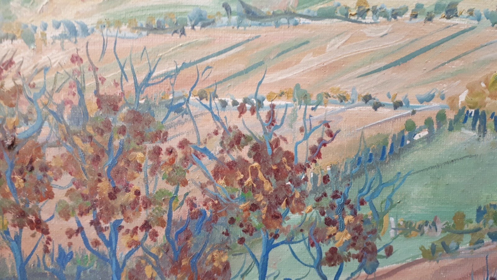 Ölgemälde - Öl auf Leinen - Hohenstaufen - signiert Erwin Maier 1961 - gerahmt3