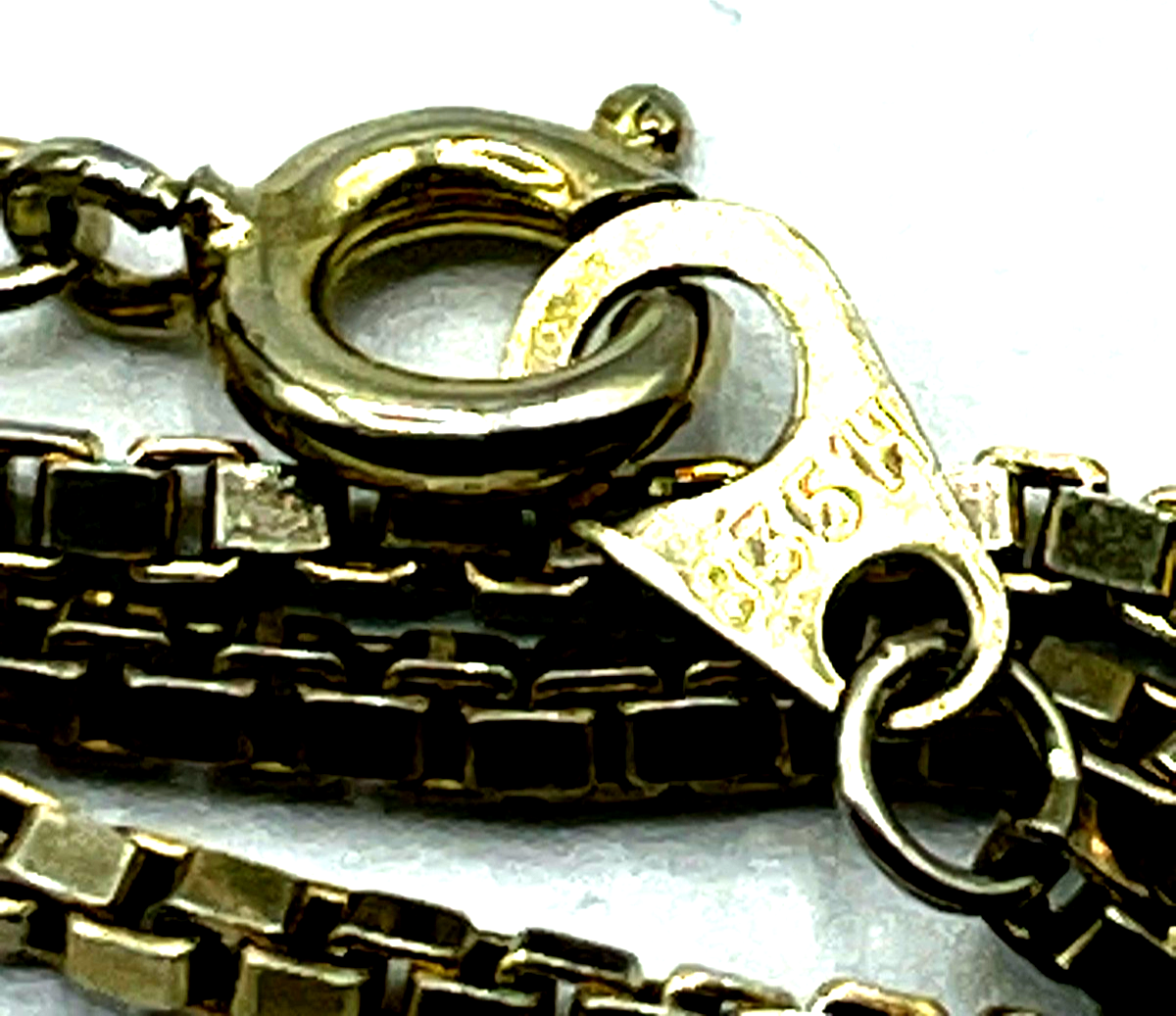 Vintage Silberkette 200 cm lange Venezianer Silber Kette 835 vergoldet B 2 mm4