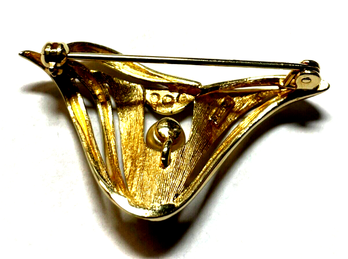 TEKA Klassische Eleganz Brosche Anstecknadel vintage Amerik. Double wie neu!!!5
