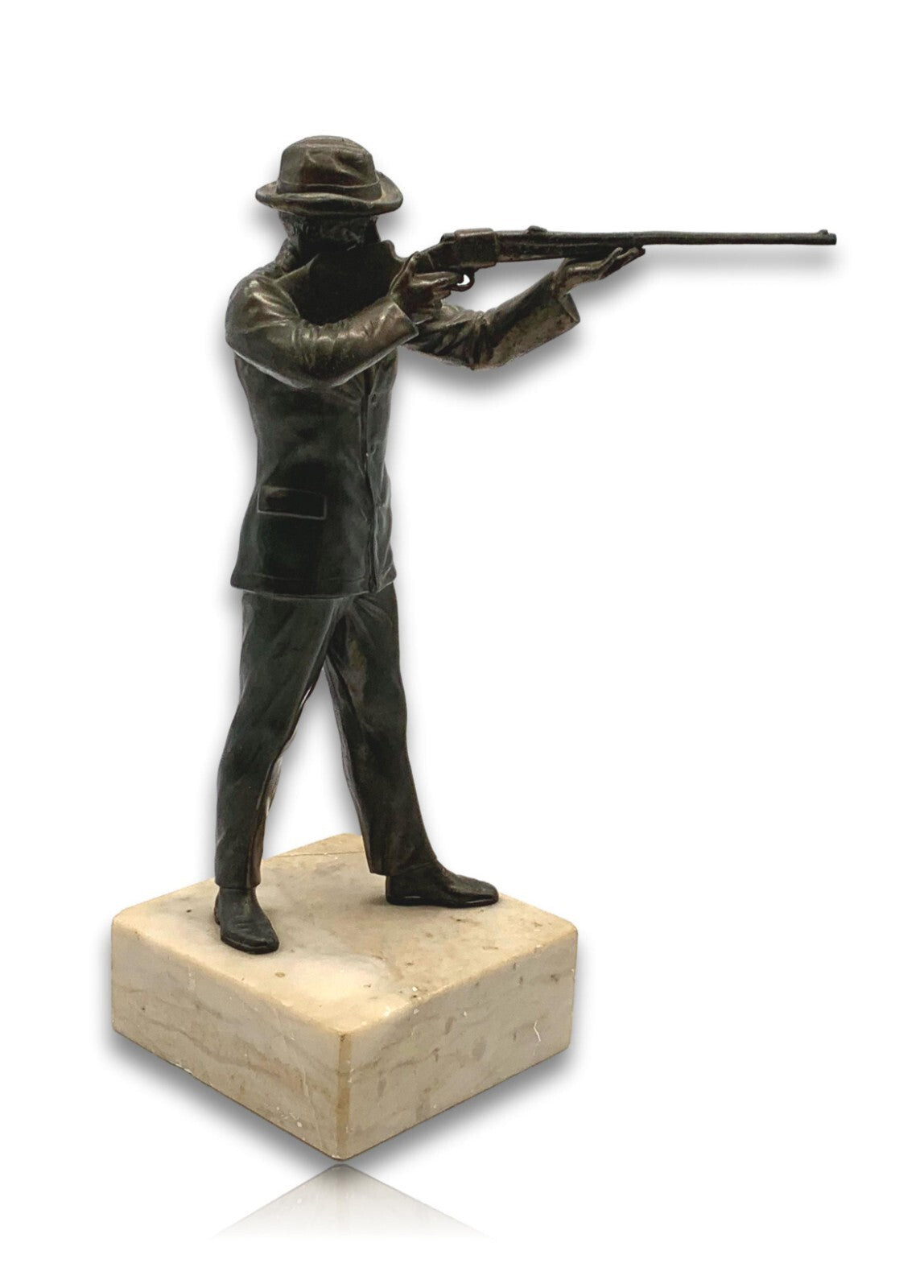 'Schütz' - Galvano Bronze Figur Skulptur Plast - Marmorsockel - ca. 1910/19203