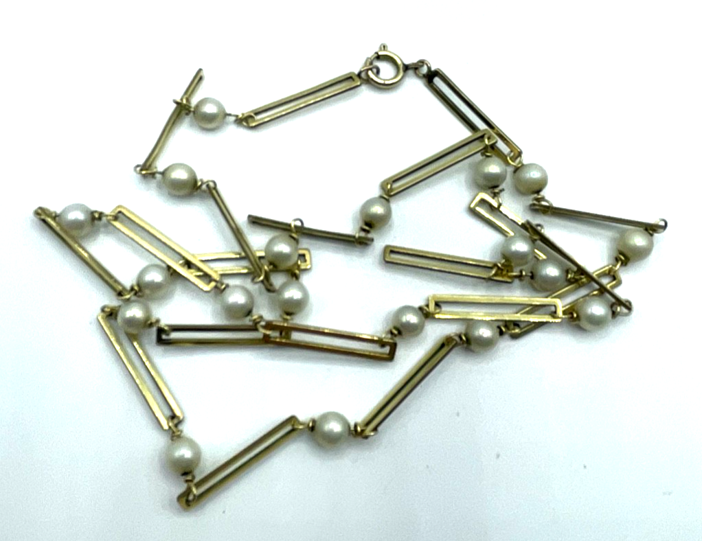 K&L Amerikaner Gold Double Kette mit 18 echten Akoya Perlen Klassiker L 61,5 cm4