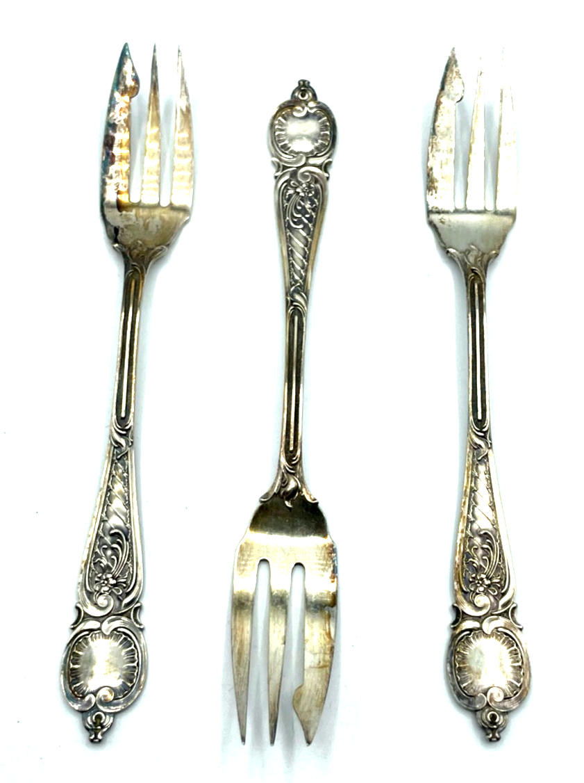 Antik WMF Historismus Kuchengabel 3 große Gabeln vor 1900 sehr gepflegt0