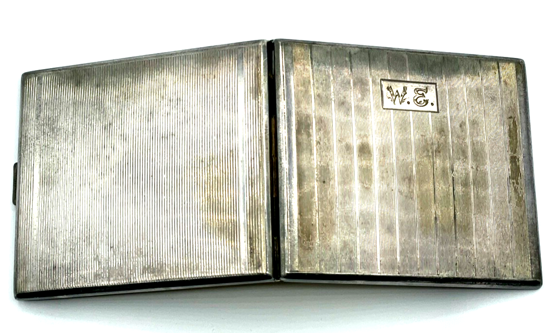 Antik Zigarettenetui Zigaretten Etui Hoka Alpacca Initialen W E oder E W 30er J7
