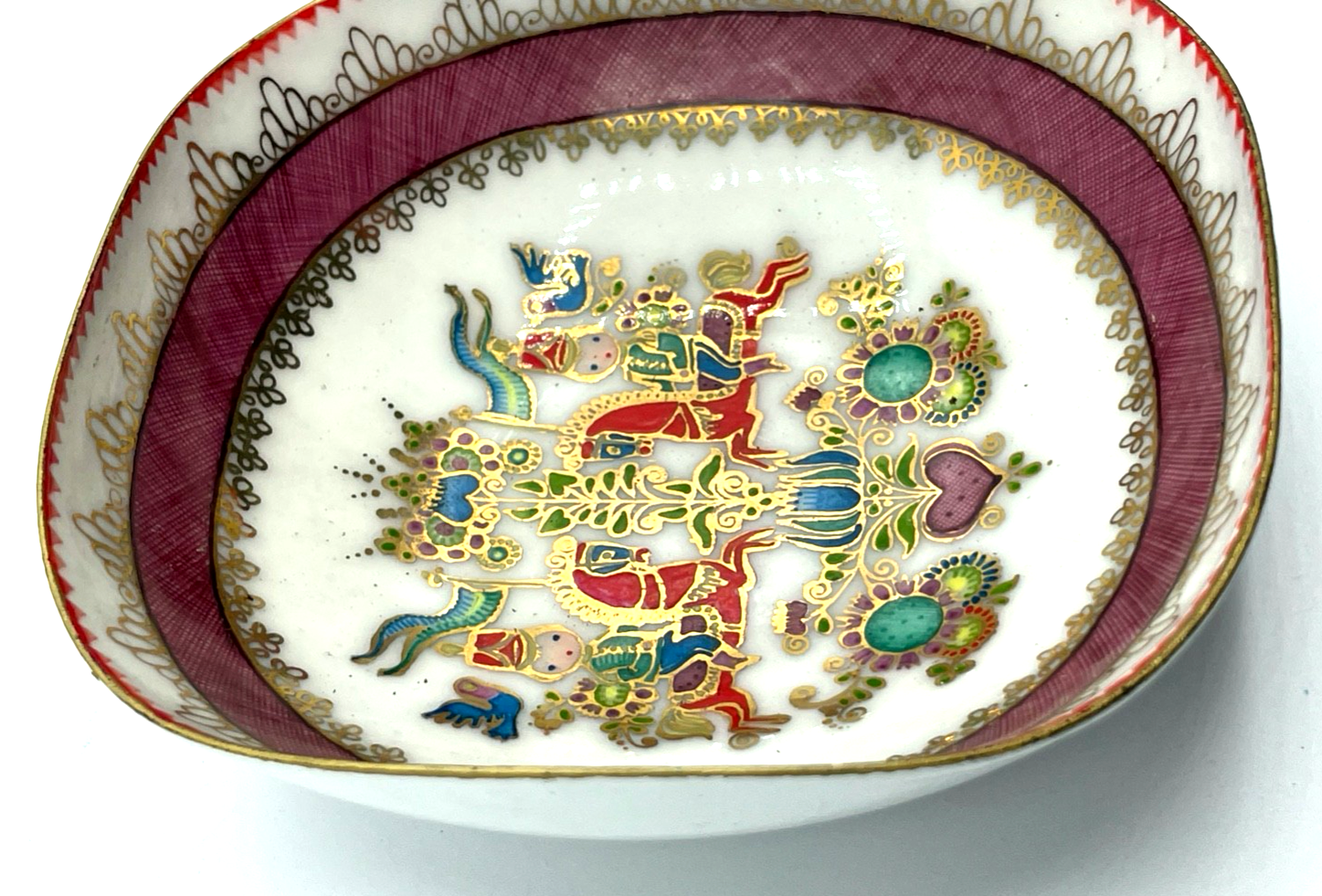 Vintage Handmade Austria Emaille auf Messing Schale 60erJ im Topzustand2