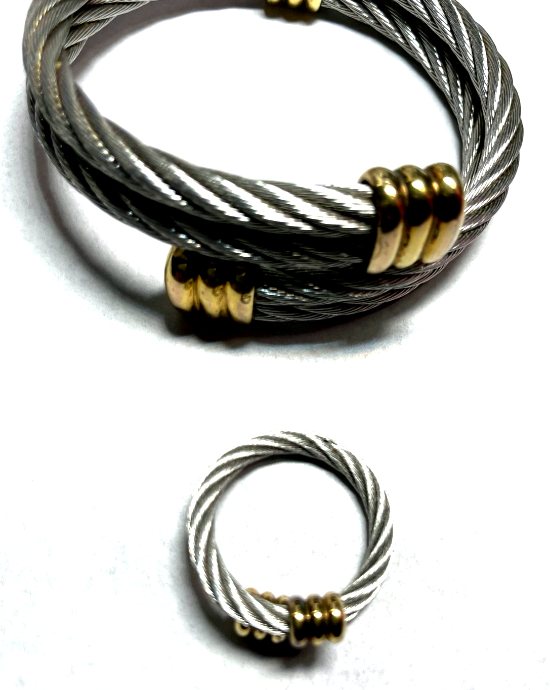 Philippe Charriol Paris Set Armreif + Ring Edelstahl Model Celtic top gepflegt3