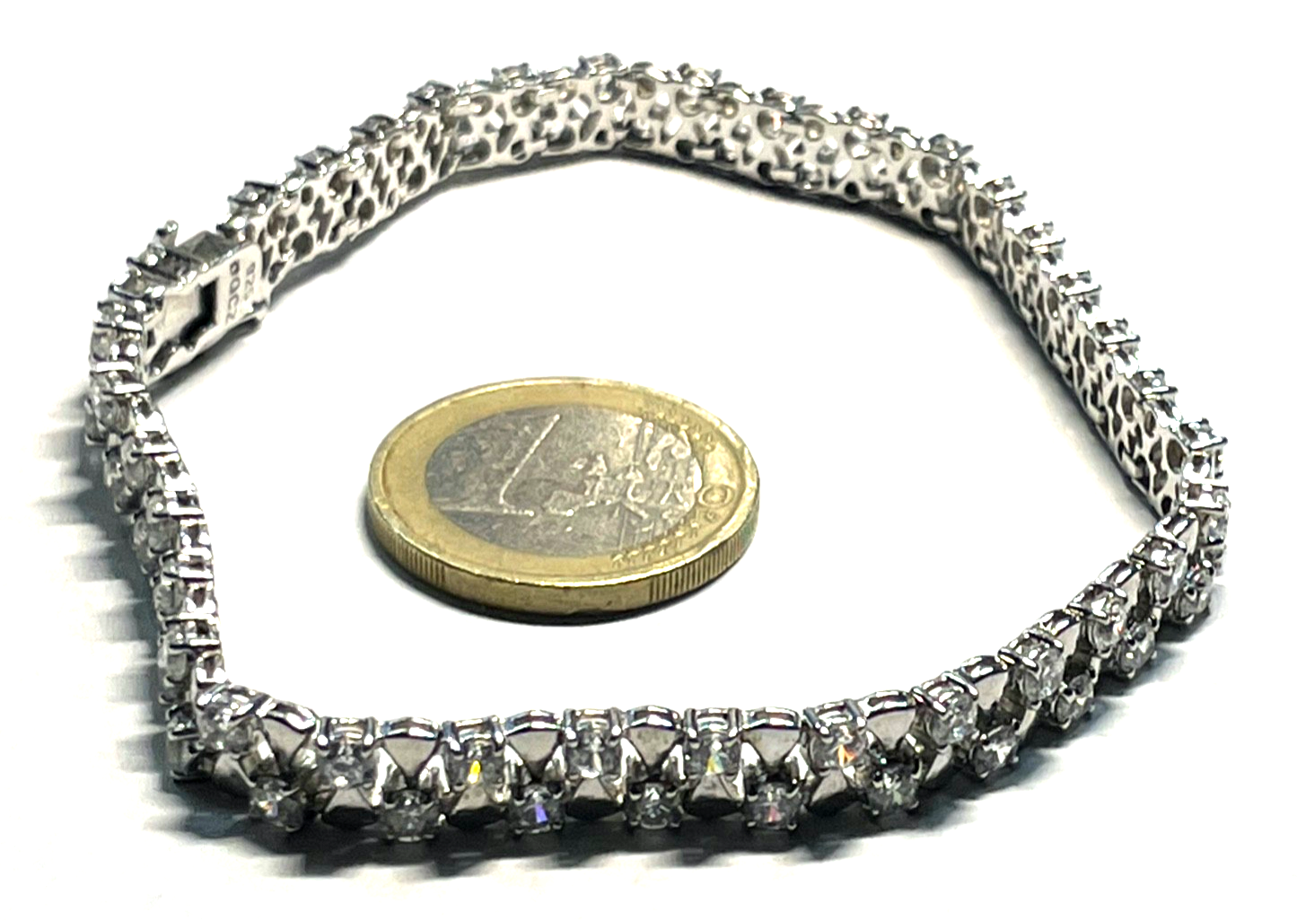 Tennisarmband neuw. 925 Sterling Silber Armband 68 Zirkonia L 22 cm B 7 mm T3 mm1