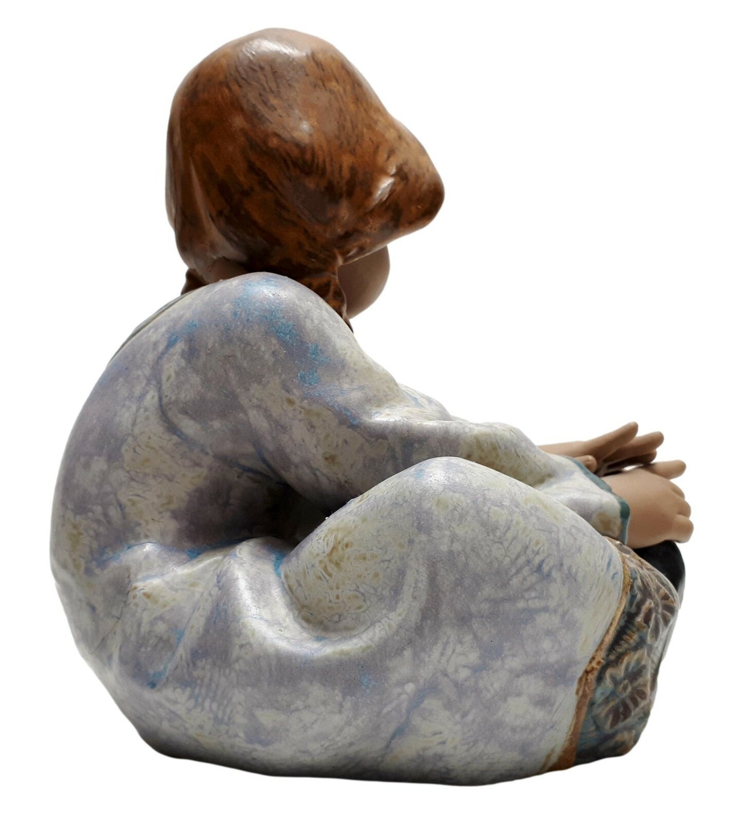 Lladro Figur - Nr.2210 - 'sitzendes Mädchen' - Keramik - polychrome Bemalung3