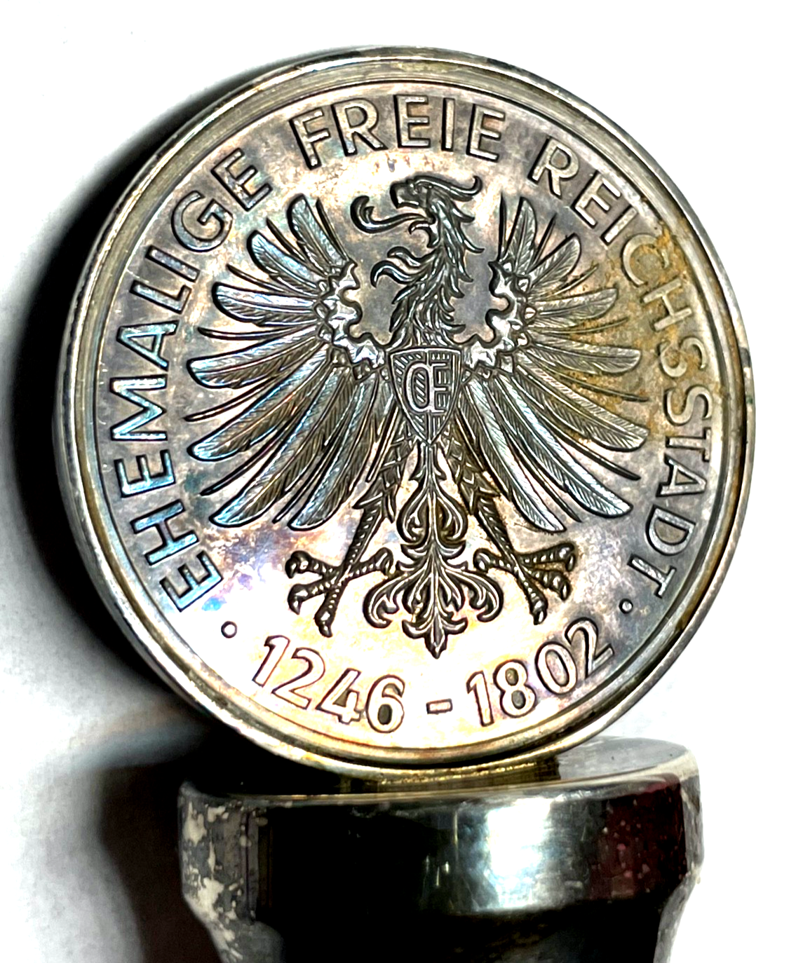 Vintage 835 Silber Flaschenkorken Freie Reichsstadt Esslingen a. N. 53,47 Gramm3