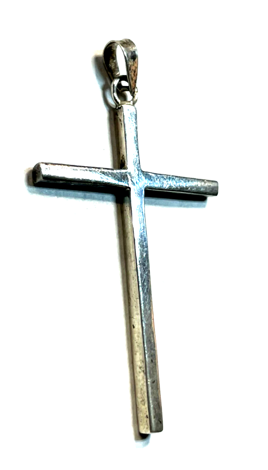 Großer Kreuz Anhänger in 925 Sterling puristisch unisex tragbar H 58 x B 34 mm1