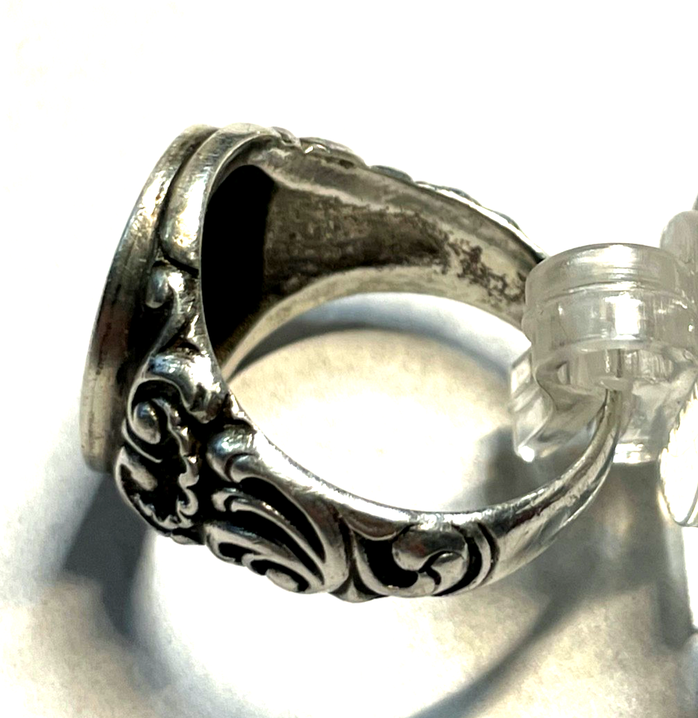 Antik 835 Silber Herrenring Ring Siegelring Initialen HB o BH RG 64 Handarbeit10