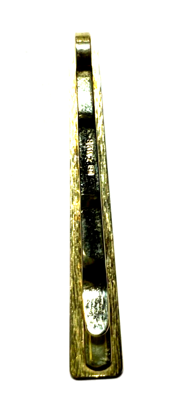 835 Silber teilvergoldet Krawattenklammer Krawattenhalter kl. Diamant Juwelier5