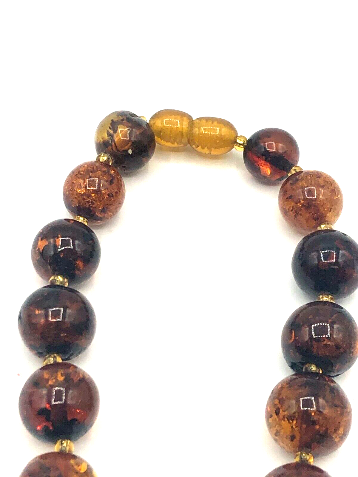 Vintage stattliche Bernstein Kette Inklusen amber necklace 49,61 Gramm L 58cm8