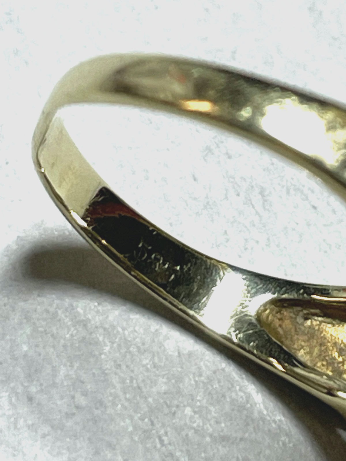 Antik 585 Gold 14 K bicolor Ring 4 Diamanten Juwelier Ø 17,2 mm Gr. RG 54 gepfl.7