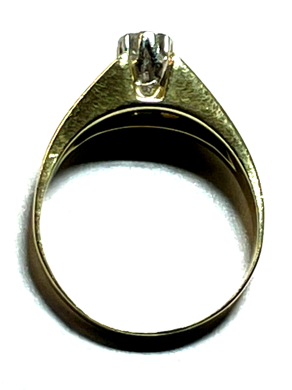 585 Gold 14 K Gelbgold Ring Vorsteckring Brillant 0,1 ct Ø 18,5 mm RG 58 gepf8
