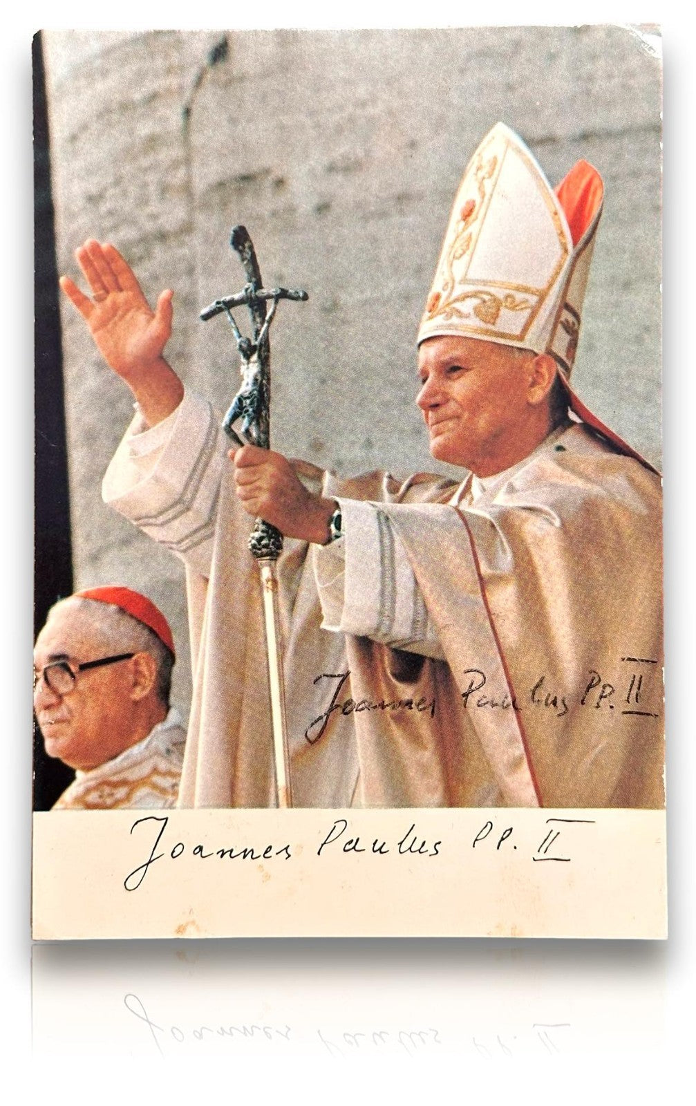 Papst Johannes Paul II. – original signierte Fotokarte mit Kugelschreiber0